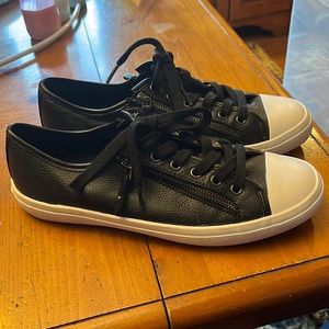Coach black leather shoes